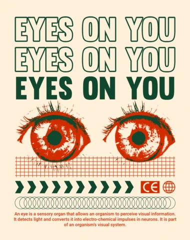 Retro Eye Graphic Design Template for Posters