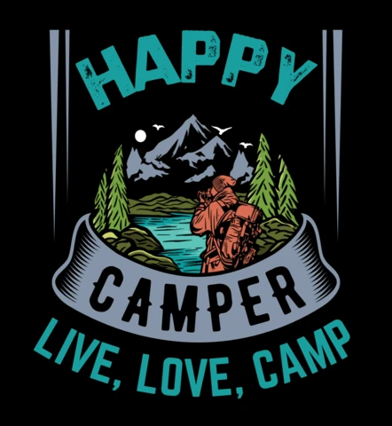 Modèle de t-shirt Happy Camper
