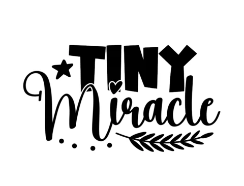 Modelo de design de camiseta do bebê Tiny Miracle