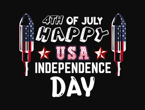 4 de julio feliz día de la independencia diseño de la camiseta