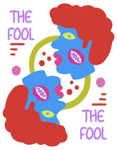 Funky Artistic Template Design Featuring Colorful Faces and Bold Typography
