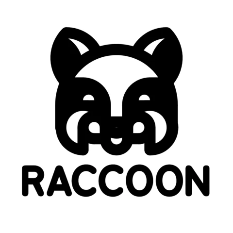 Waschbär logo design Vorlage