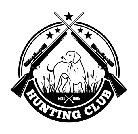 Hunting Dog Club Logo Design Template