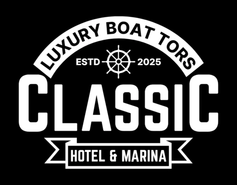 Luxury Boat Hotel Logo Design Template
