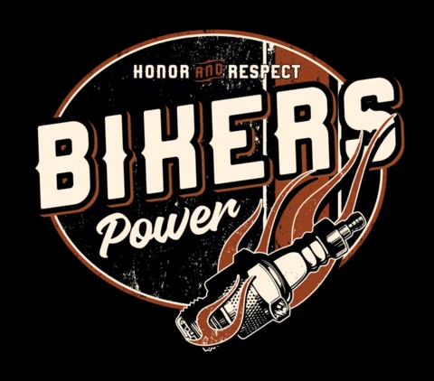Honor And Respect Bikers Power T-shirt Design Template