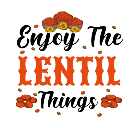 Enjoy The Lentil Vegan T-Shirt Design Template