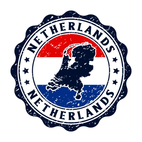 Modello di logo per francobolli Welcome to netherlands