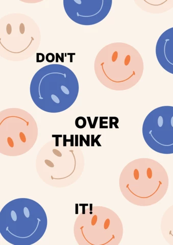 Ne réfléchissez pas trop emoji poster imprimable