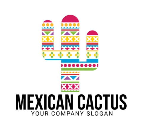 Mexican Cactus Logo Design Template