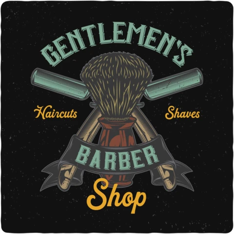 Gentlemen's Barber Shop T-shirt Design Template