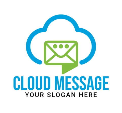 Cloud Message Logo Design Template