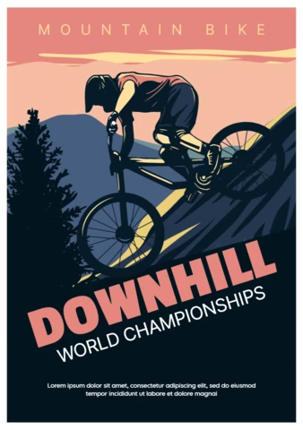 Downhill World Championships Poster Design Template