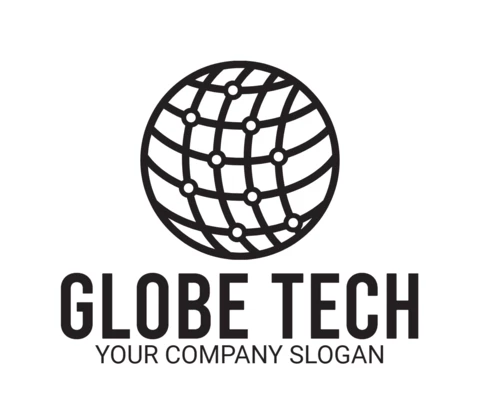Designvorlage für das Globe-Tech-Logo