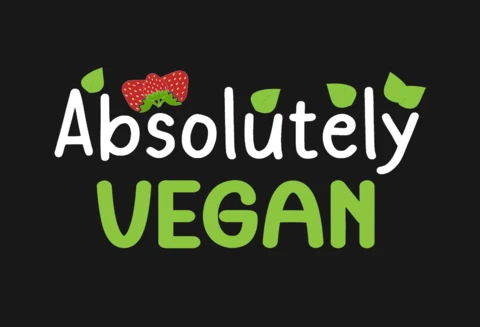 Modello di design per maglietta assolutamente vegana