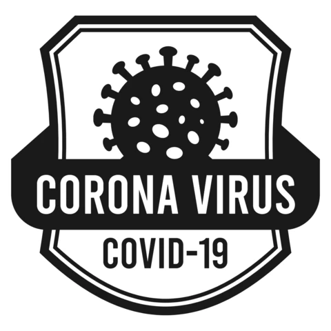 Szablon projektu logo wirusa Corona