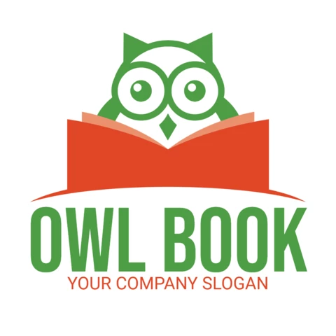 Owl Book Logo Design Template
