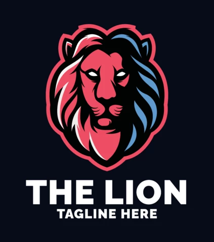 Lion Head Logo Design Template