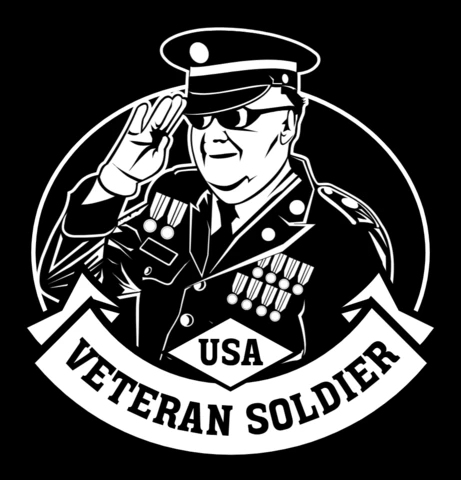 USA Veteran Soldier T-Shirt Design Template