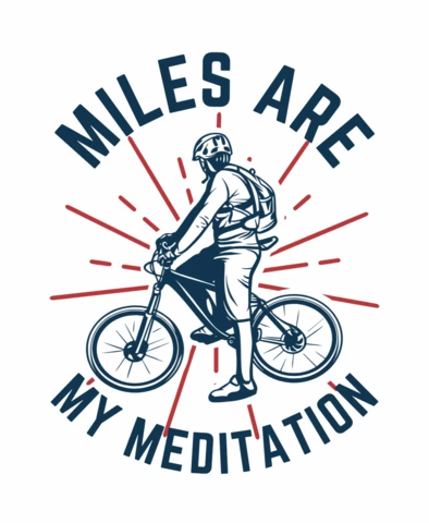 Miles sont mon modèle de conception de t-shirt de vélo de slogan de citation de méditation