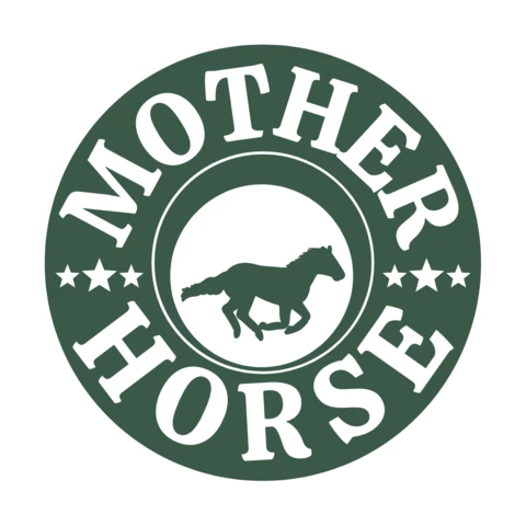Modelo de design de logotipo de cavalo-mãe em estilo vintage