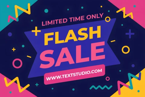 Colorful Flash Sale Design Template for Promotional Flyers