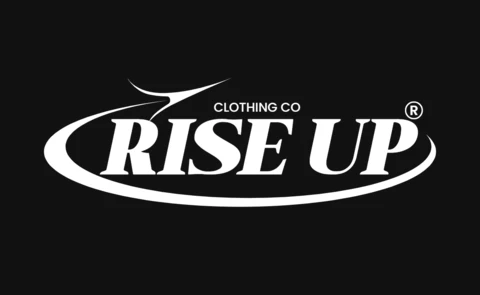 RISE UP Bold Streetwear with Swoosh Accent & Trademark Symbol T-Shirt Design Template