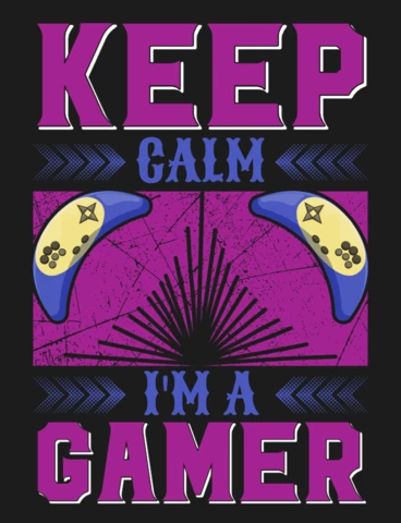 Keep Calm I'm A Gamer Gaming T-Shirt Design Template