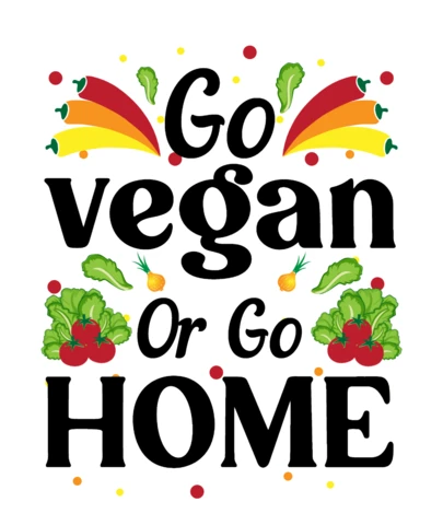Modèle de t-shirt "Go vegan or go home" (végétalien ou non)