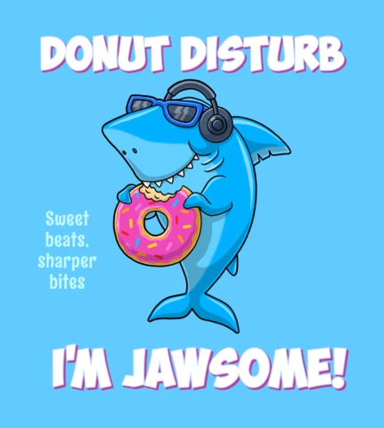 Modèle de conception de donuts dérangeants pour des marchandises amusantes