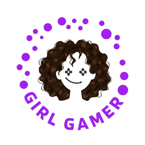 Geek meisje gamer paars t-shirt ontwerpsjabloon