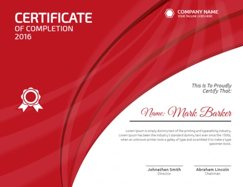 Abstract Modern Professional Corporate Certificate Post Design Template