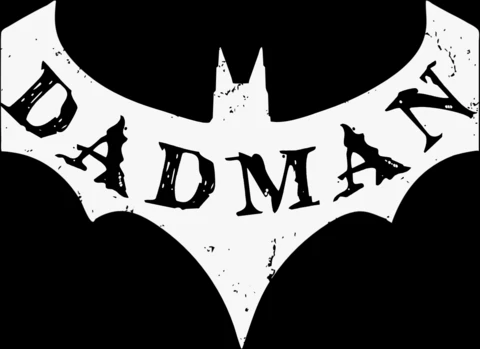 Vintage Comic Style Dadman Logo Design Template