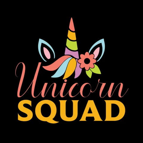 Unicorn Squad T-shirt Design Template