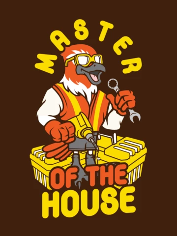 Bird Master Of The House T-shirt Design Template
