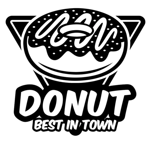 Modèle de logo pour un magasin de beignets