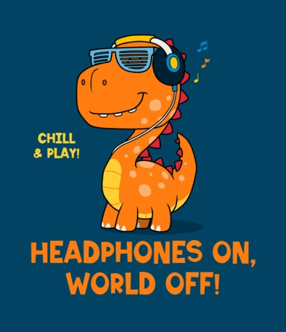 Funny Dinosaur Chillin' Template for Kids Apparel Design