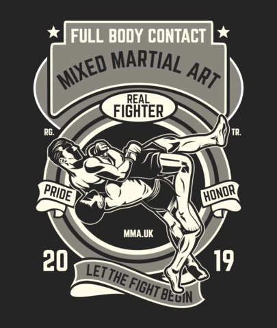 Martial Art T-Shirt Design Template
