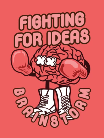 Lluvia de ideas con plantilla de diseño de camiseta de personaje bain