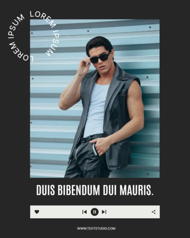 Modèle d'affiche de mode urbaine stylisée avec un modèle masculin cool
