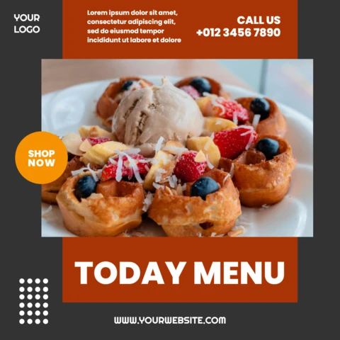 Tweekleurige basiscollage promotionele social media post ontwerp sjabloon