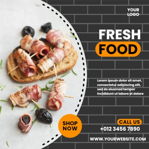 Impactful Brick Wall Instagram Post Design Template