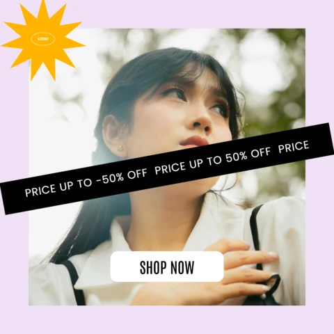 Prix jusqu'à 50 pour cent de réduction sur les soldes modèle de conception de post instagram