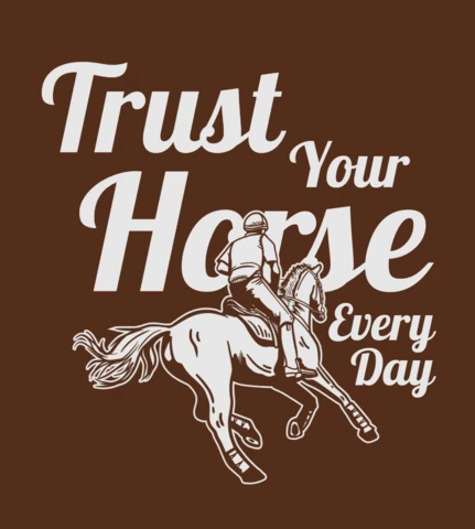 Modèle de conception de t-shirt vintage homme à cheval