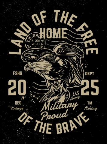Vintage Eagle T-shirt Design Template