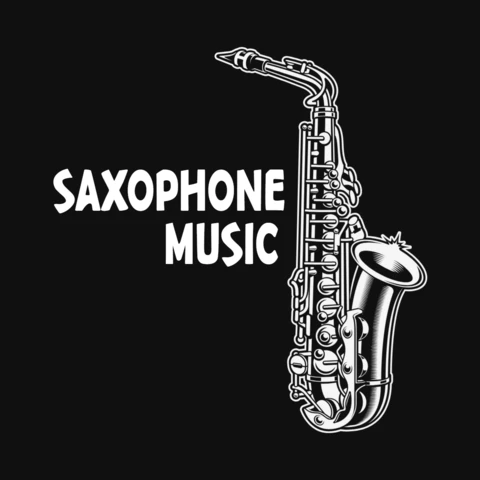 Saxophon musik t-shirt design vorlage