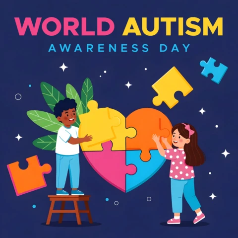 Colorful Autism Awareness Day Design Template for Posters and Flyers