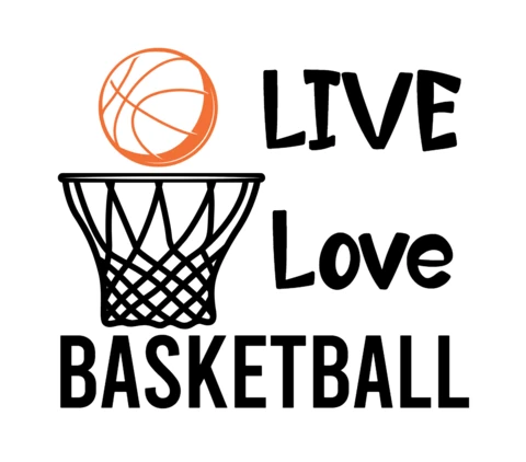 Live Love Basketball T-shirt Design Template