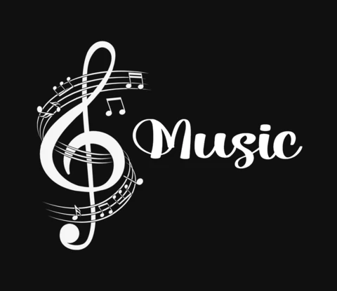 Treble Clef Music Note T-Shirt Design Template