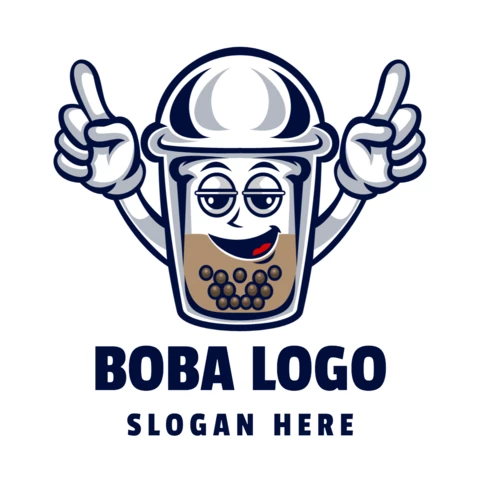 Boba Logo Design Template