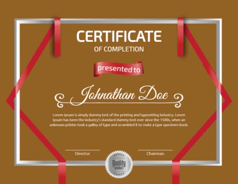Modelo moderno de design de postagem de certificado corporativo